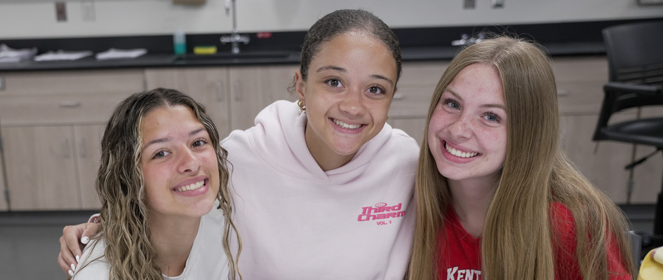 Kent City High School students in class